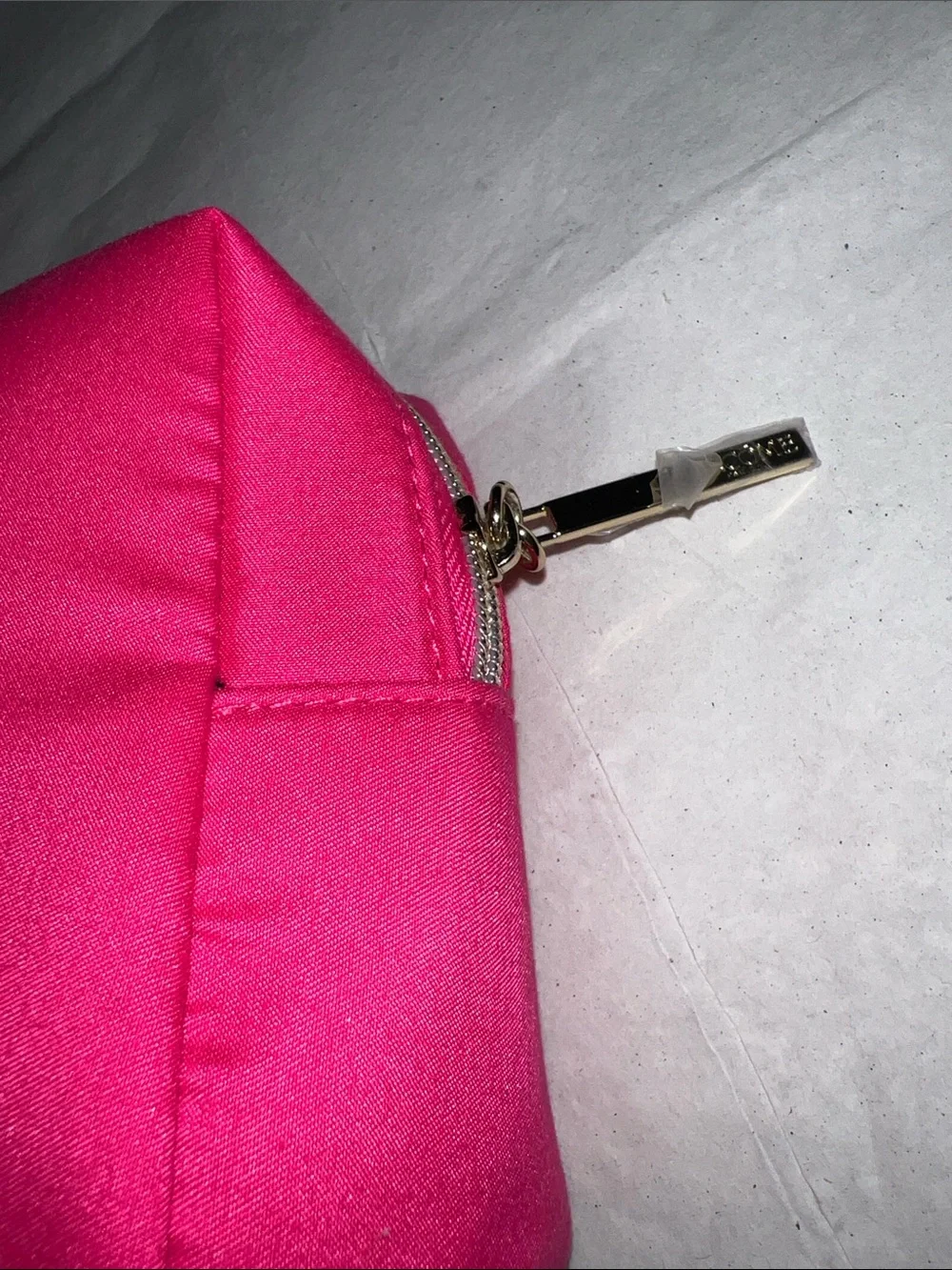 Lancome Hot Pink Wink & Makeup Cosmetic Pouch with Gold Script
